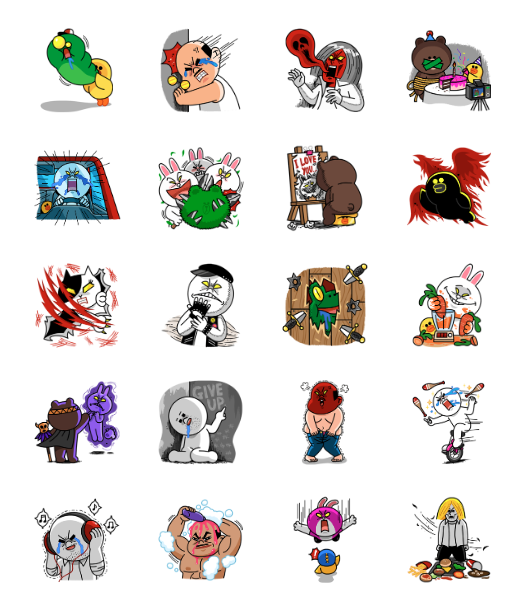 ขายสติกเกอร์ไลน์ LINE Characters พ่นไฟ