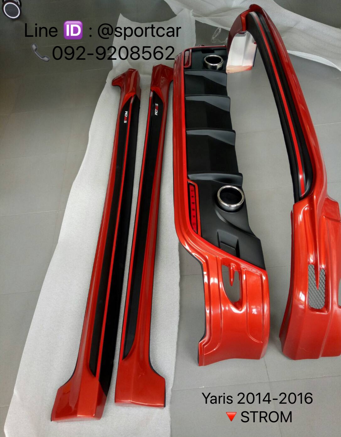 ชุดแต่ง Yaris 2014 2015 2016 ทรง STROM ท่อคู่ - ยาริส แต่งสวย สเกิร์ต โตโยต้า ยาริส แต่งรอบคัน พร้อมติดตั้ง จัดส่ง by แต่งรถ TTS