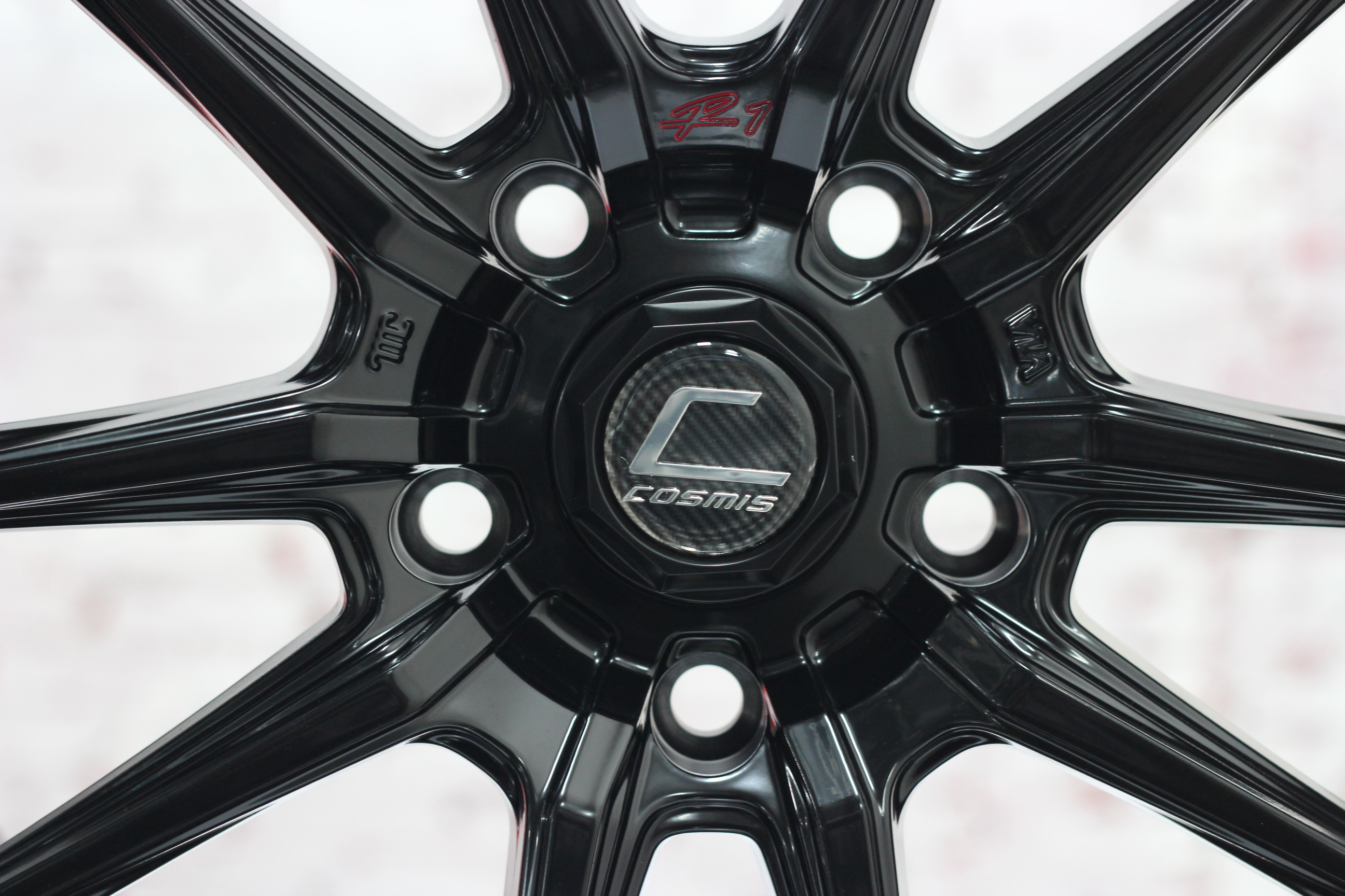 ล้อแม็กขอบ17 COSMIS R1 สีดำด้านทั้งวง cncตัวหนังสือสีแดง(Custom) สำหรับรถเก๋ง/กระบะ (ราคา4วง)
