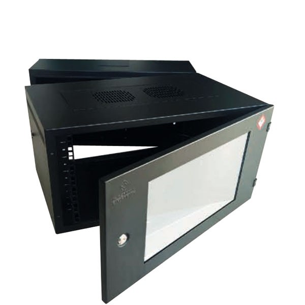 G1-60406B 19" German Wall Rack 6U ตู้รุ่นใหม่ สีดำ ลึก 40 cm. 60x40x32cm WxDxH, Black Color