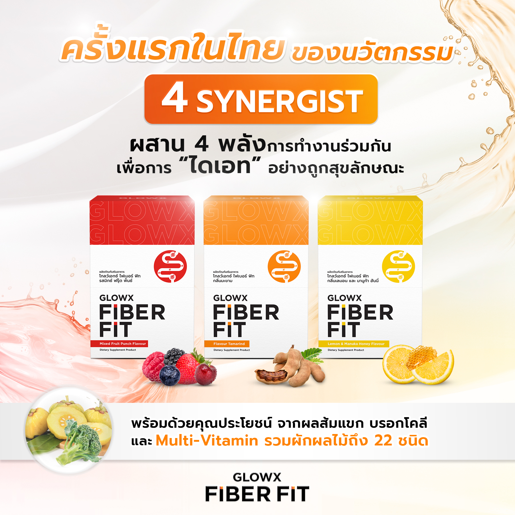 GlowX Fiber Fit Fiber Fit ไฟเบอร์ฟิต FIBERFIT GLOWX FIBER FIT ขับถ่ายสบาย ลำไส้สะอาด