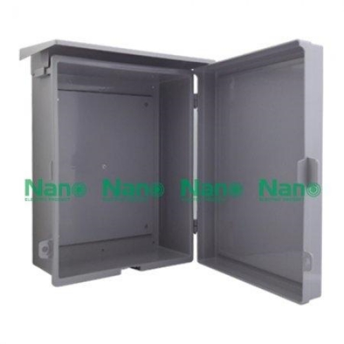 NANO Electric® NANO-103G ตู้กันน้ำพลาสติก มีหลังคา ฝาทึบ ขนาด 12.5x16x6.50 นิ้ว (324 x 414 x 170 mm) สีเทา