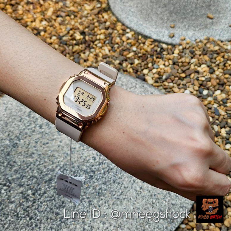 G-Shock Mini Pink Gold สีเบจ