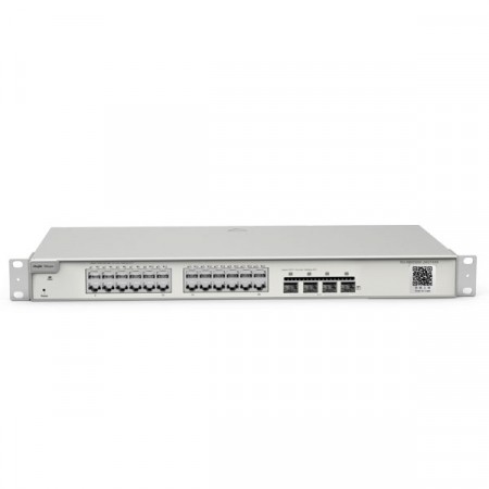 Reyee RG-NBS5200-24GT4XS 24-Port L2+ Managed 10G Switch, 24 Gigabit RJ45 Ports, 4 *10G SFP+ Slots, Rack-mountable Steel Case