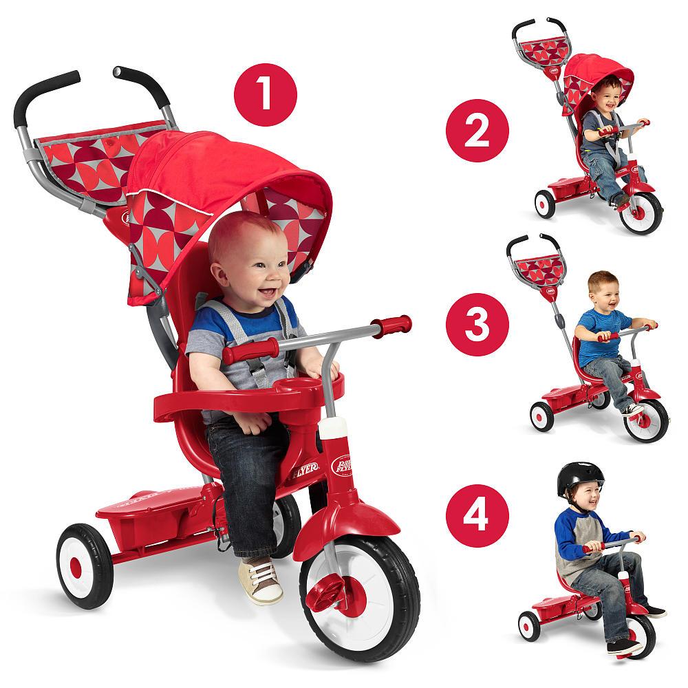 Radio Flyer Deluxe 4-in-1 Stroll n Trike จักรยานสามล้อสุดคุ้ม ใช้ตั้งแต่เด็กเล็กถึงเด็กโต (สินค้าขายดี) ส่งฟรี