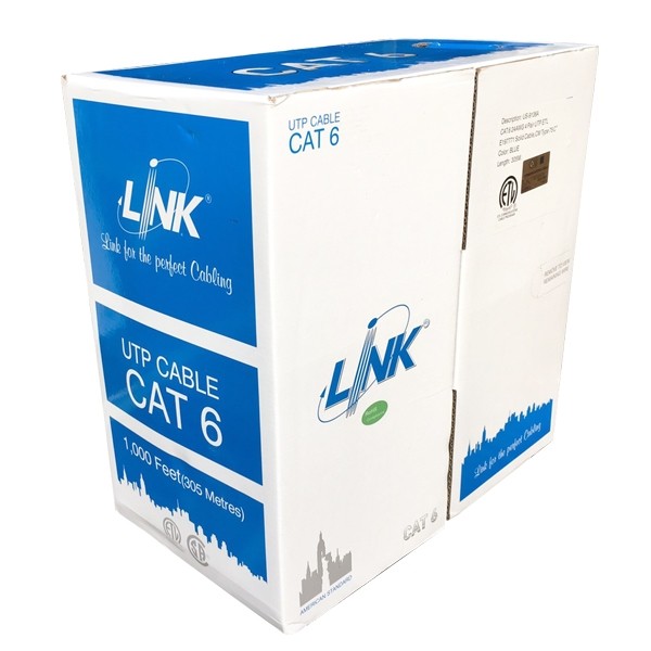 US-9126LSZH CAT6 UTP ULTRA (600MHz) PATCH CABLE,LSZH (BLUE) Ultra Cable, Bandwidth 600MHz Patch Cord, 24 AWG, CM Blue Color 305 M./Pull Box สีฟ้า