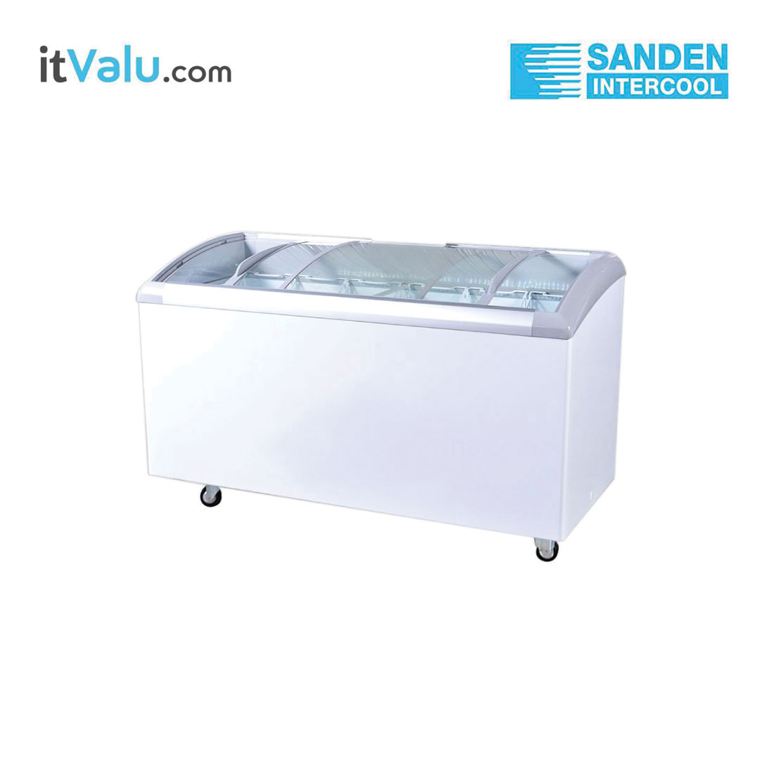 ตู้แช่แข็ง SANDEN ฝากระจกโค้ง รุ่น SNC-0515 ความจุ 520 ลิตร (18.37 คิว) กว้าง 162 ซม. ลึก 69.5 ซม. สูง 95.2 ซม. รับประกันความเย็น 1 ปี รับประกันคอมเพรสเซอร์ 5 ปี
