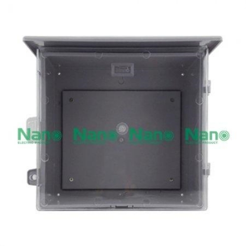 NANO Electric® NANO-102CG ตู้กันน้ำพลาสติก มีหลังคา ฝาใส ขนาด 11.50x13x6 นิ้ว (290 x 328 x 160 mm) สีเทา