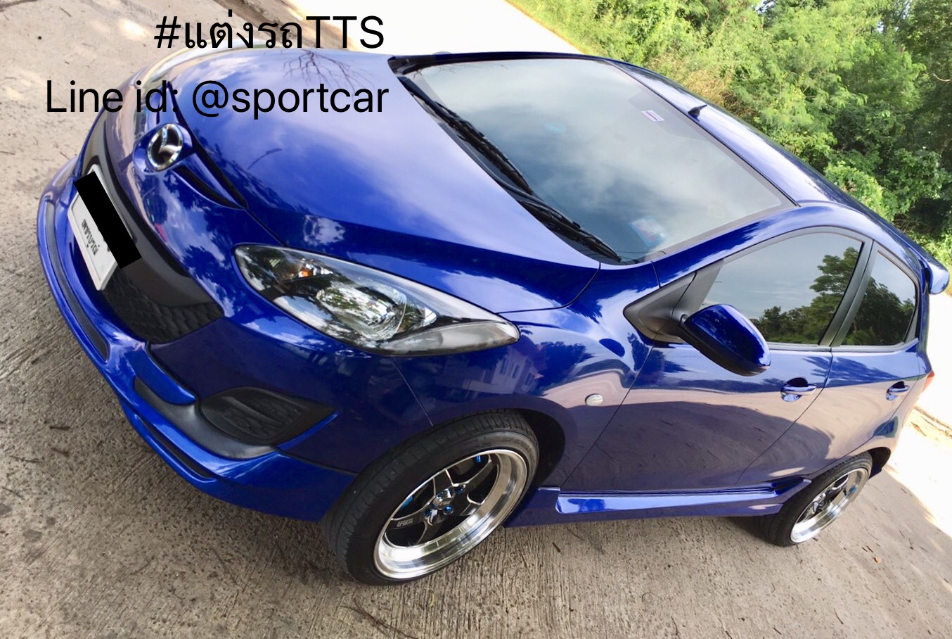 ชุดแต่ง Mazda2 Elegance 2012-2016 สเกิร์ตแต่ง Mazda2 5ประตู 4ประตู, ของแต่ง มาสด้า2