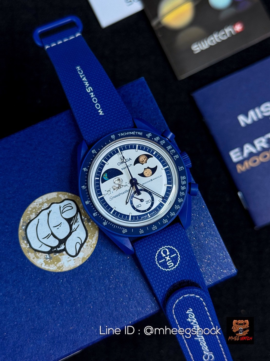 SWATCH X OMEGA Limited Snoopy MOONSHINE GOLD MISSION TO EARTHPHASE (Hunter Moon)