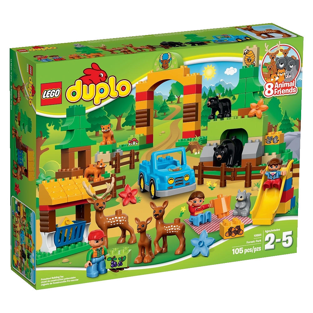 พร้อมส่ง Lego Duplo 10584 Forest Park ตัวต่อเลโก้ ชุดอุทยานสัตว์ป่า มีสัตว์มากมาย ส่งฟรี ems
