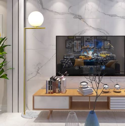 CT174A120 SOTMIA โคมไฟตั้งพื้นสไตล์นอร์ดิก โคมไฟตั้งพื้น โคมไฟตั้งพื้นสีทอง โคมไฟห้องนั่งเล่น โคมไฟห้องทำงาน