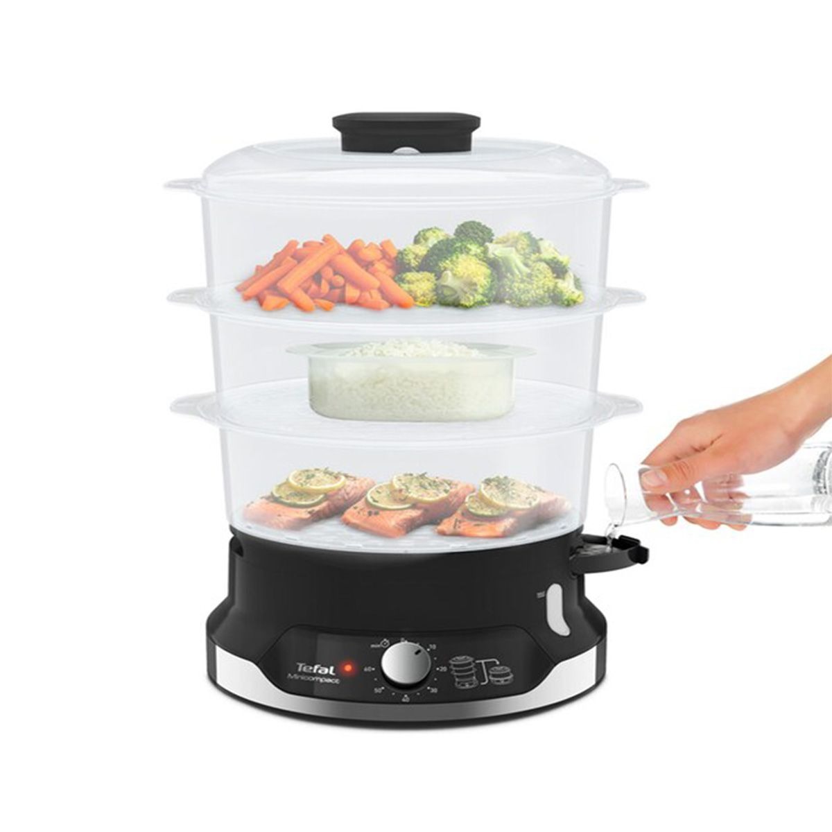 TEFAL หม้อนึ่ง ขนาด 6 ลิตร 800W ตั้งเวลาได้ 60 นาที รุ่น VC139810 / ประกัน 2 ปี