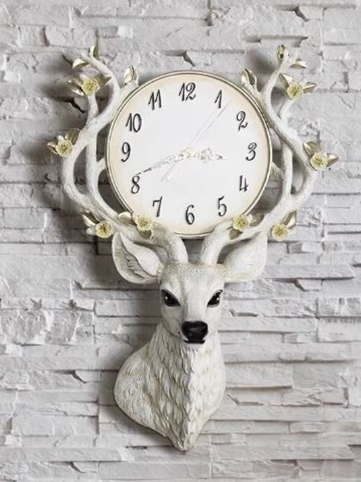 CT222C061 INTERY นาฬิกากวาง Wall Clock Art นาฬิกาติดผนัง ไฟติดผนัง