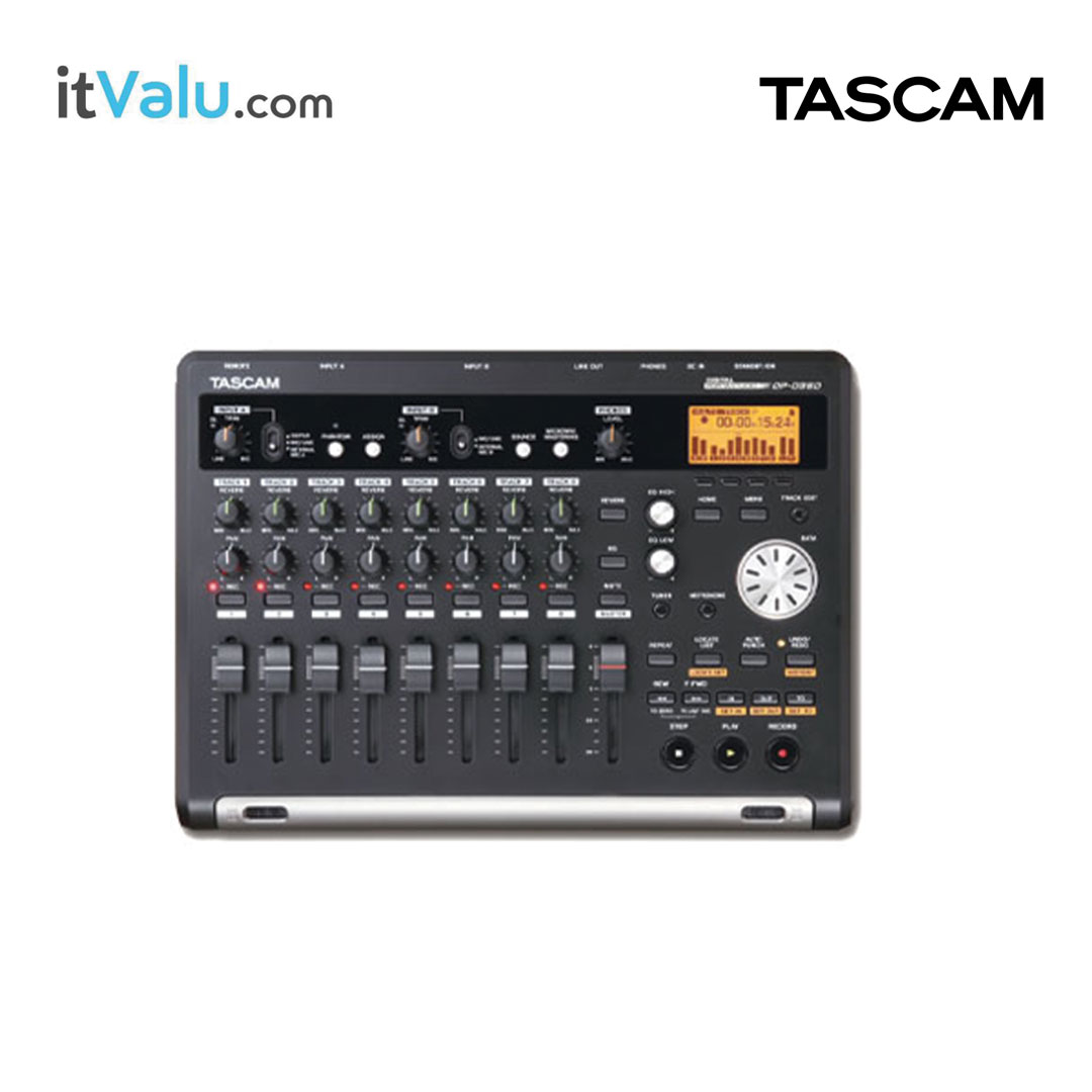 เครื่องเล่นและบันทึกเสียง TASCAM รุ่น DP-03SD USB/SD-CARD ขนาด 290 × 54.1 × 207.2 mm