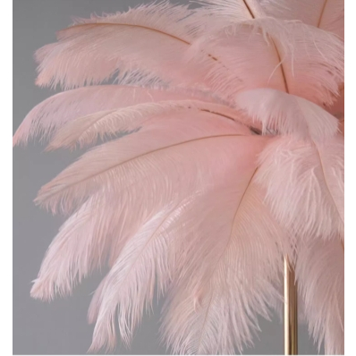 CT191A149 SOTMIA โคมไฟตั้งพื้นขนนกกระจอกเทศพร้อมรีโมท โคมไฟแบบชาร์จไฟได้ Feather โต๊ะกาแฟ Lamp