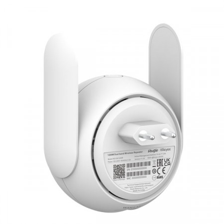 Reyee RG-EW1200R 1200Mbps Wi-Fi AC Dual-band Mesh Wi-Fi Extender, Omnidirectional Antennas, WPS/AP/Mesh/Wireless repeater mode, Reyee Router App