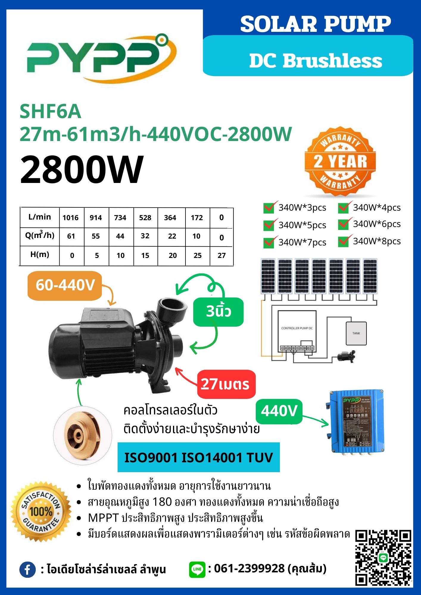 ปั๊มน้ำหอยโข่ง SHF6A -2800W ชิ้น 2024-06-12 13:37:37 2024-06-12 16:19:48