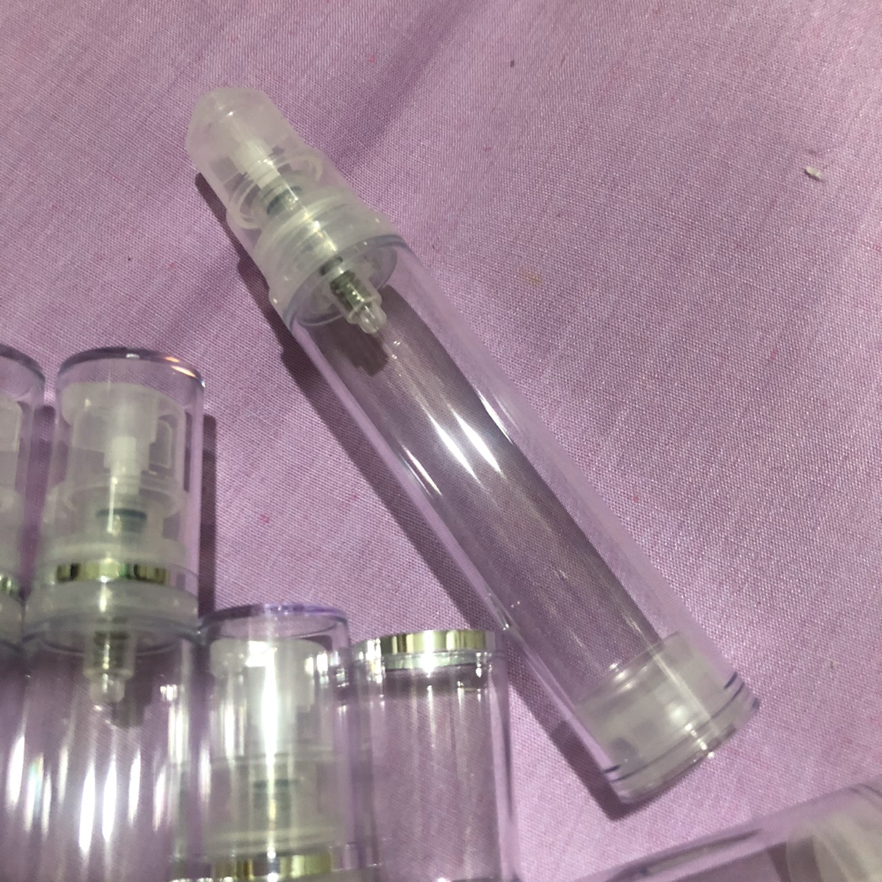 ขายส่ง ปลีก บรรจุภัณฑ์ ขวดสูญญากาศใส พาสติก บรรจุเซรั่ม โลชั่น ขนาด 5ml,10ml,15ml,30ml,50ml,100ml