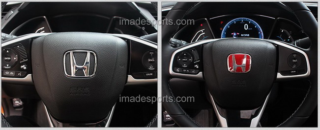 Logo Honda Type R สปอร์ตหน้า หลัง และพวงมาลัย (แดง/ดำ/ดำแดง)