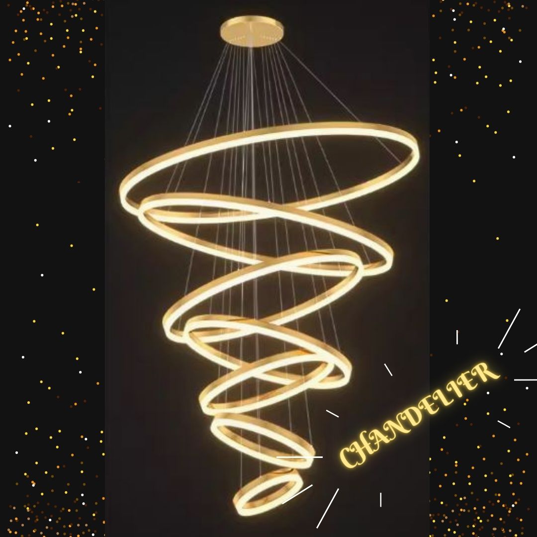 CT206A215 SOTMIA โคมไฟระย้า โคมไฟโมเดิร์นสีทอง Lighting Chandelier