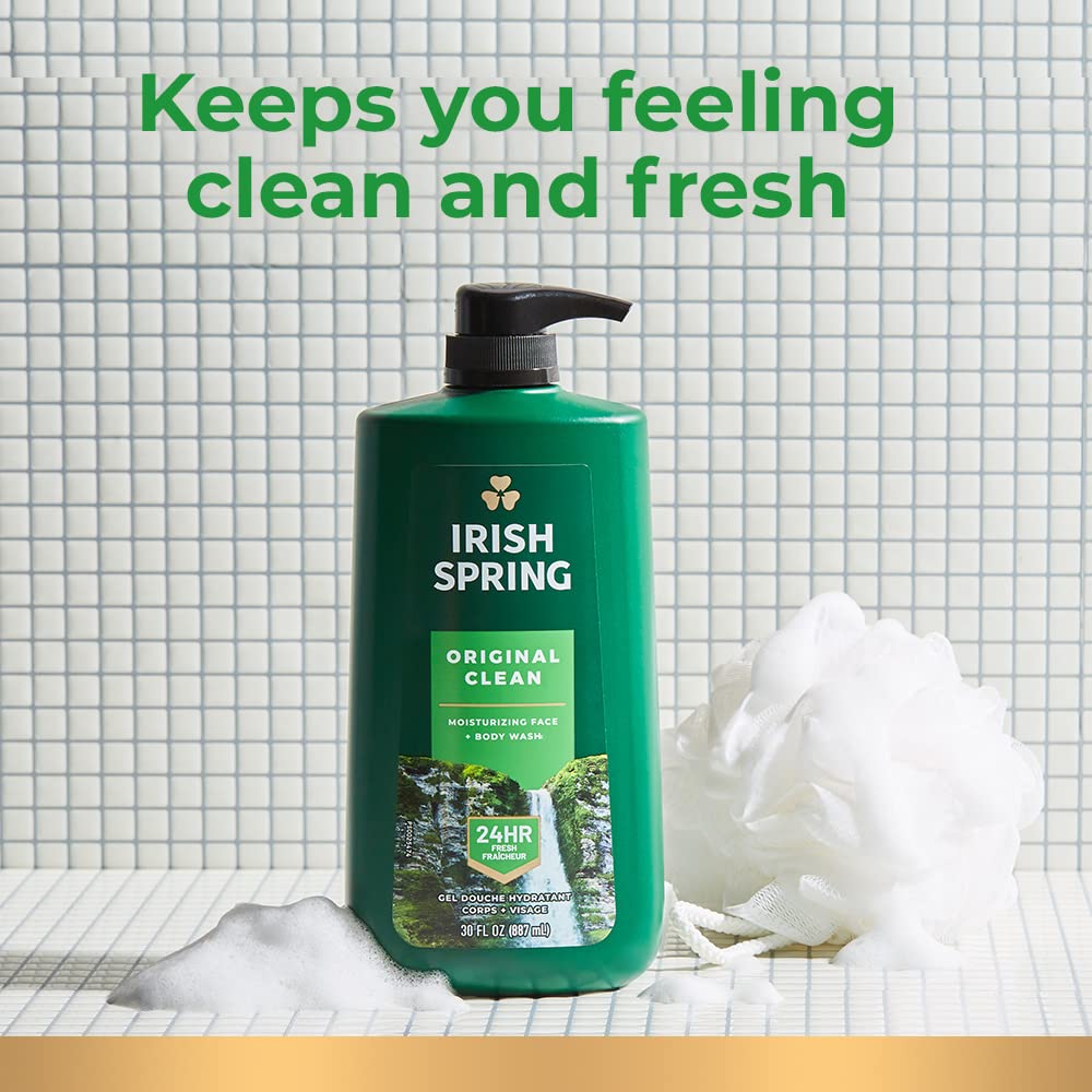 เจลอาบน้ำผู้ชาย Irish Spring Body Wash for Men, Original Clean