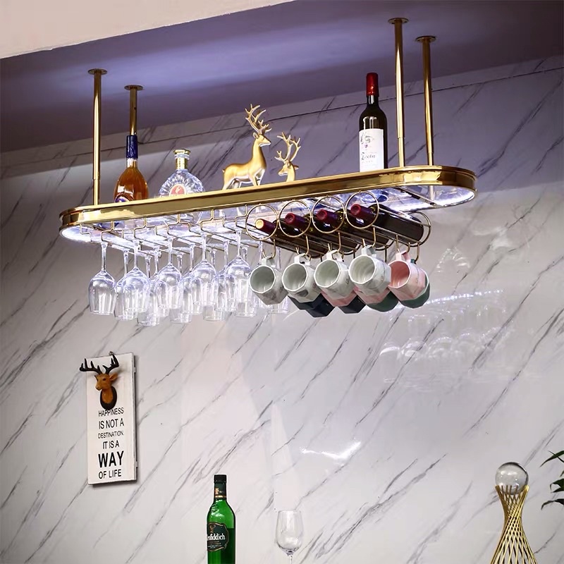 CT062D029 MIRIKITEKI บาร์แขวนแก้วไวน์ บาร์แขวนแก้ว Luxury bar wine rack ชั้นแขวนแก้วไวน์ Wine glass แก้วไวน์