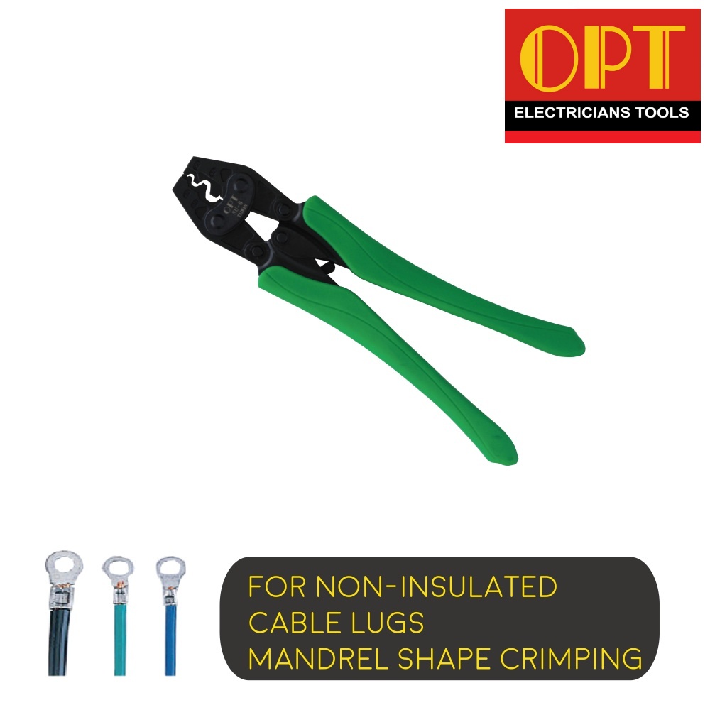 "OPT" SU-9 คีมย้ำแบบจิก คีมย้ำหัวสายไฟ คีมย้ำหางปลาเปลือย หัวตัวยู แบบย้ำมือ (For cable lug, aluminum & copper lug crimping)