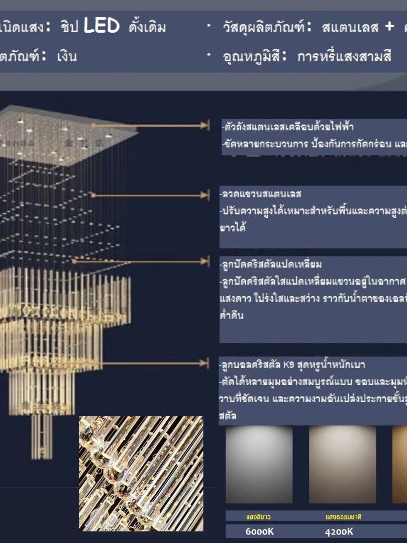 CT206A234 SOTMIA โคมไฟระย้า โคมไฟโมเดิร์น Lighting Chandelier