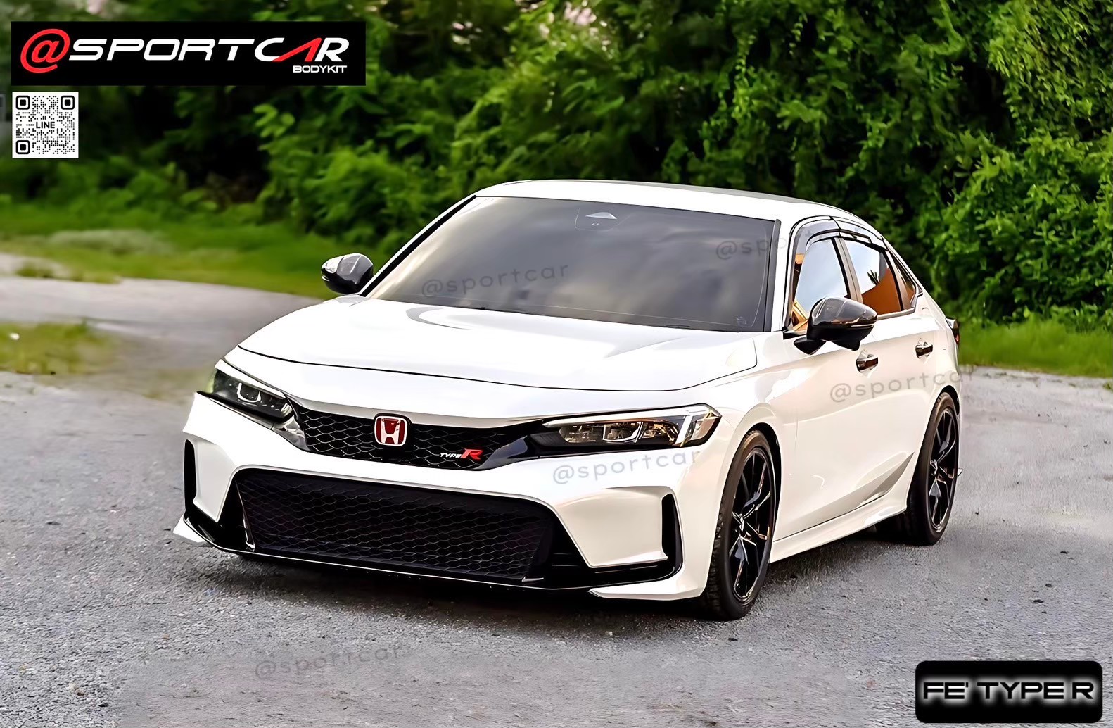 ชุดแต่ง Civic FE Type R - สเกิร์ตรอบคัน Honda Civic FE Type R MC แต่งสวย ของแต่ง Civic FE Type R 2021 2023 2025