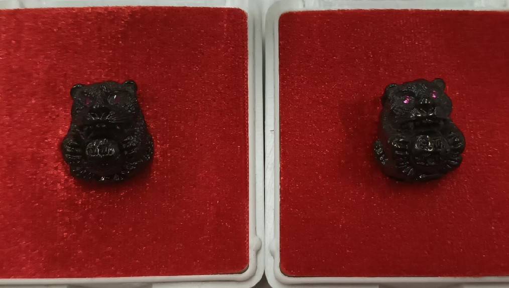 ลูกอม เสือมหาอำนาจ หลวงพ่อพัฒน์ วัดห้วยด้วน แบล็กโรเดียม ตาพลอย หายาก