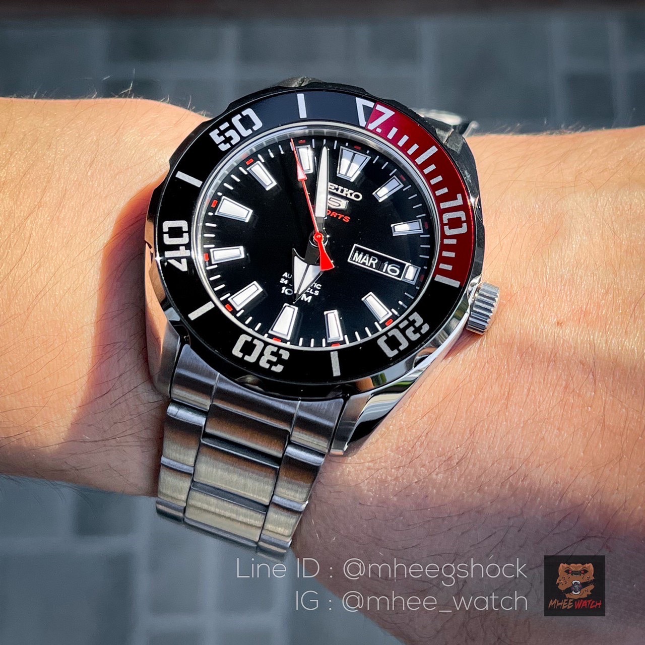 SEIKO SPORTS 5 หน้าCoke หายากมากdisconแล้ว รุ่น SRPC57K1