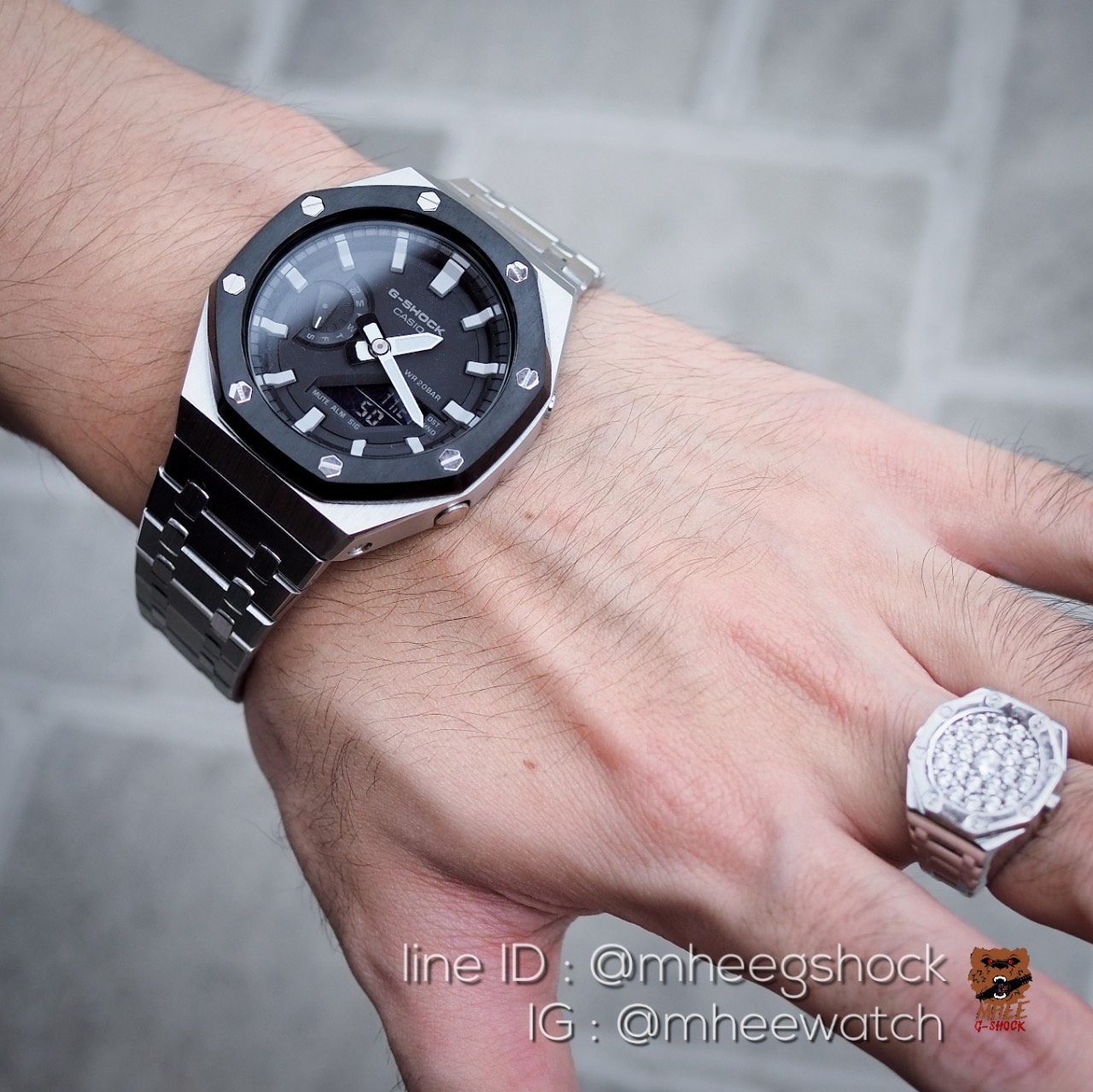 Casioak Ga-2100 หน้าAP Stainless two tone (สีใหม่ล่าสุด)