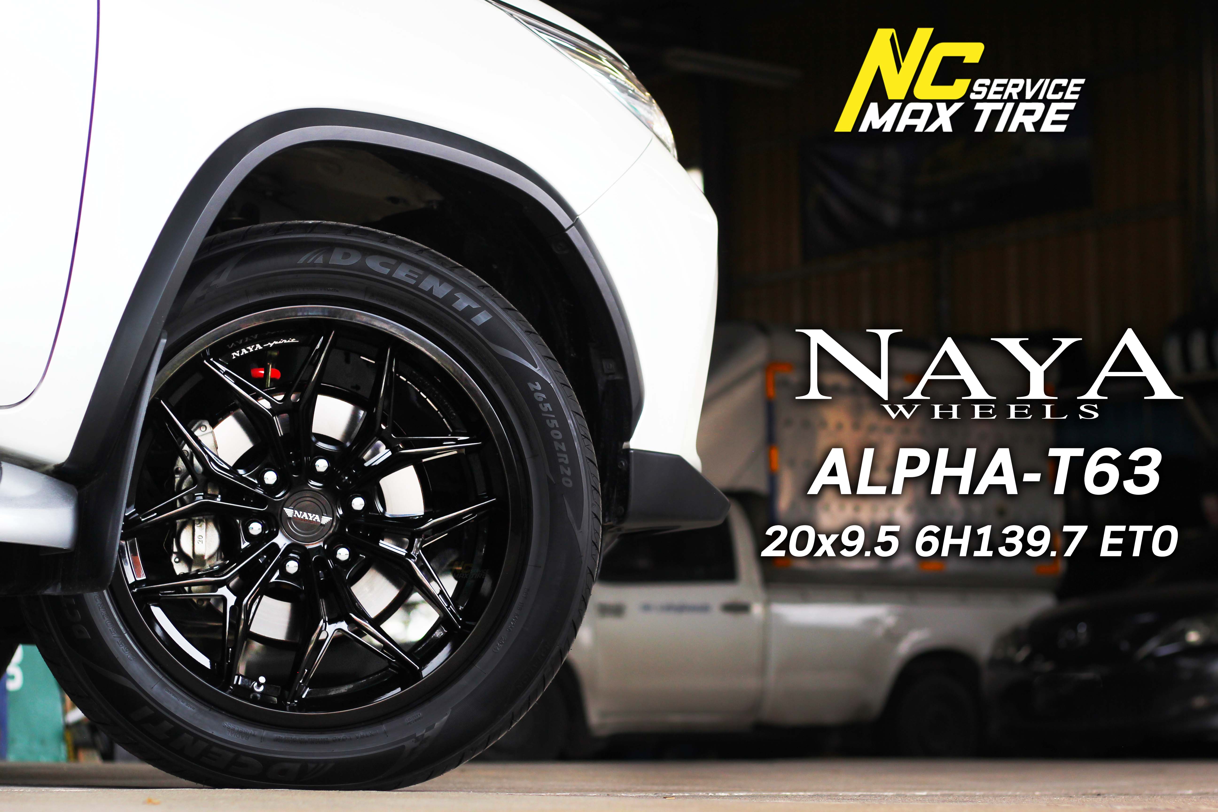 NCรีวิว.EP685 TOYOTA FORTUNER TRD NAYA Wheels : ALPHA-T63 20x9.5 6H139.7 ET0 ล้อแม็กสีดำเงาทั้งวง NCล้อแม็ก