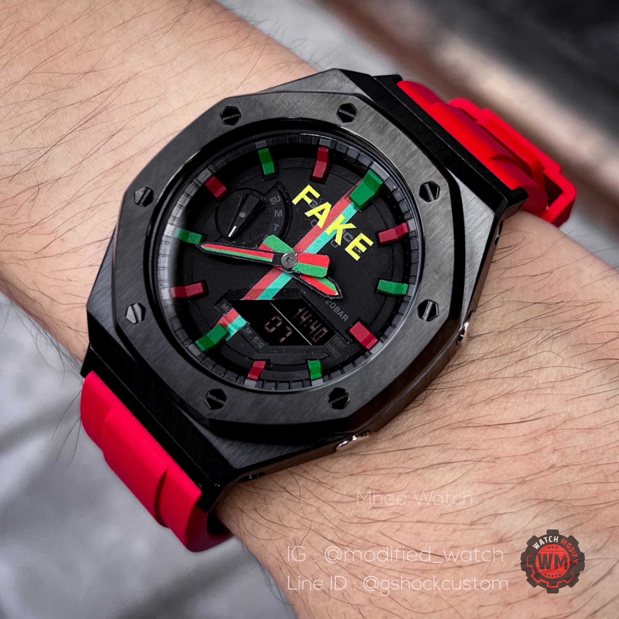 G-SHOCK Casioak GG Style Street Luxury Rubber Red Color Strap