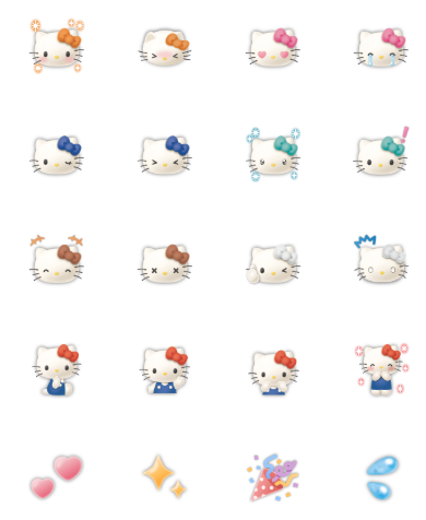ขายอิโมจิไลน์ Hello Kitty 50th อิโมจิ