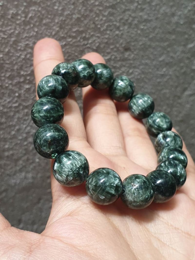 Seraphinite เซราฟิไนต์ 12 mm หินนางฟ้า