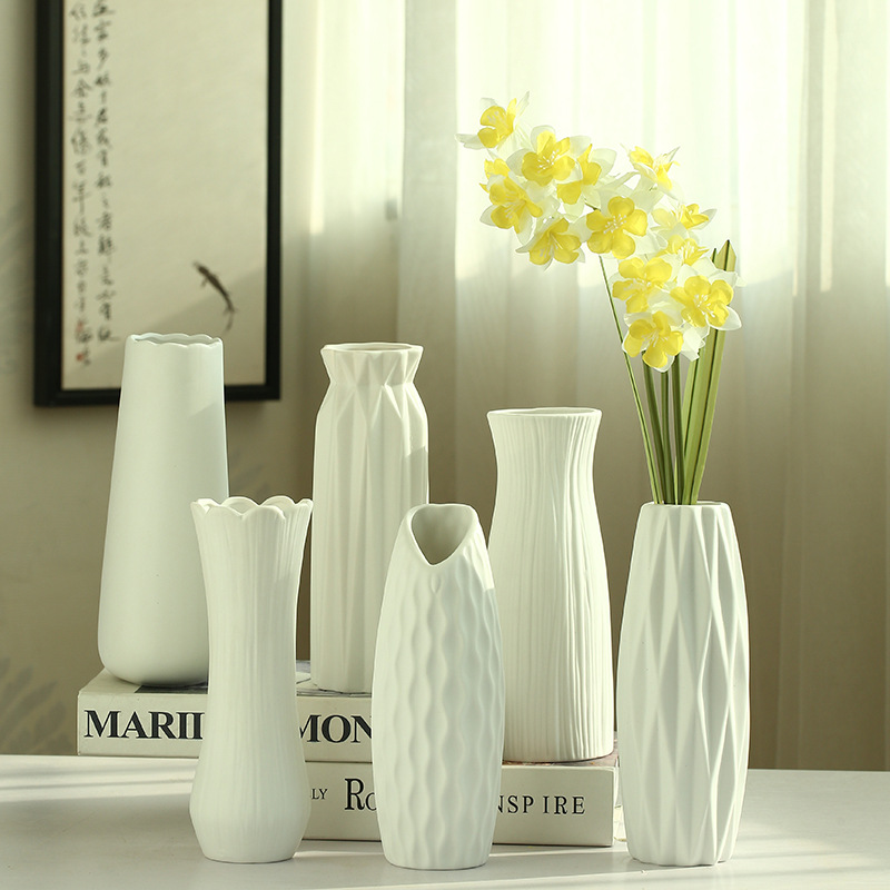 แจกันมินิมอล แจกัน เซรามิก แจกันสีขาว แจกันเซรามิค แจกันดอกไม้ minimal ST506E825