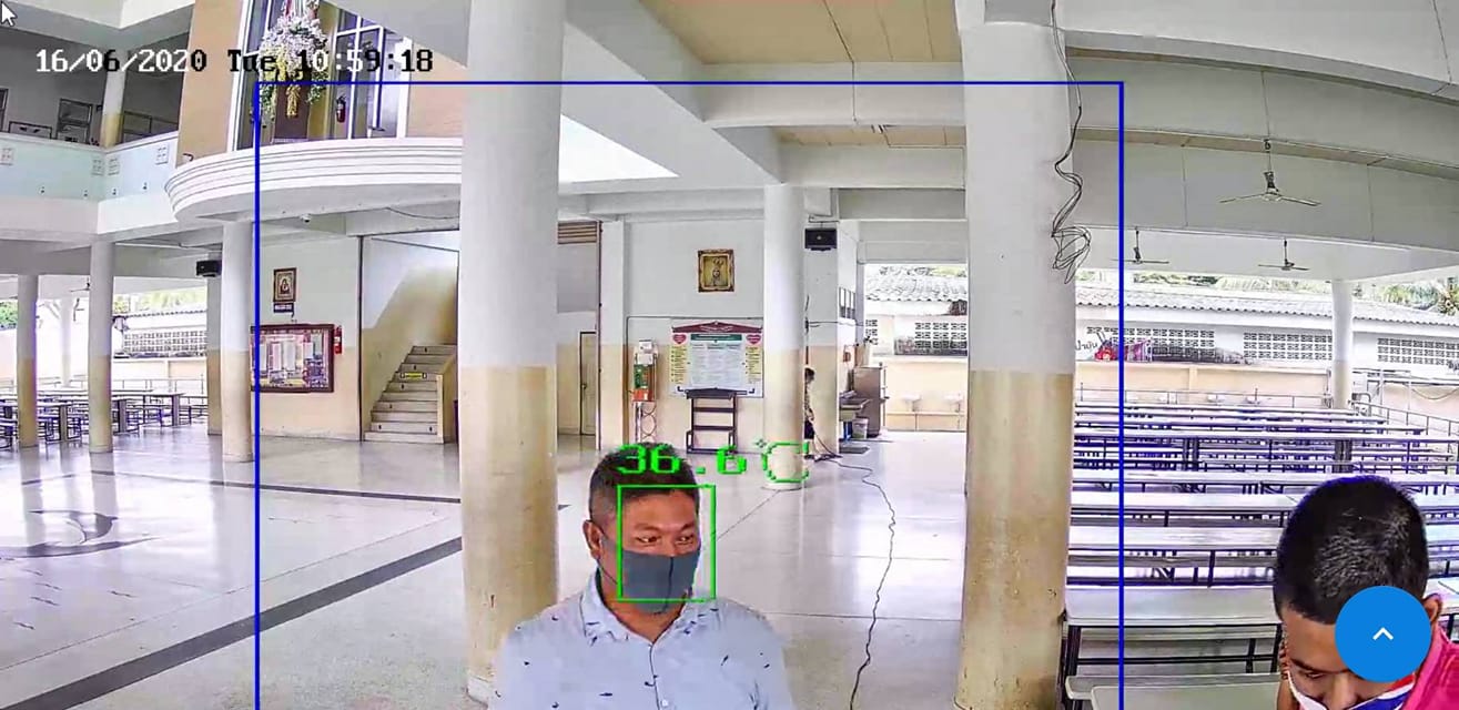 ชุดกล้องตรวจวัดอุณหภูมิร่างกาย Hikvision โซลูชั่นตรวจวัดอุณหภูมิร่างกาย ตรวจจับใบหน้าด้วยระบบ AI กล้องตรวจจับความร้อน Hikvision