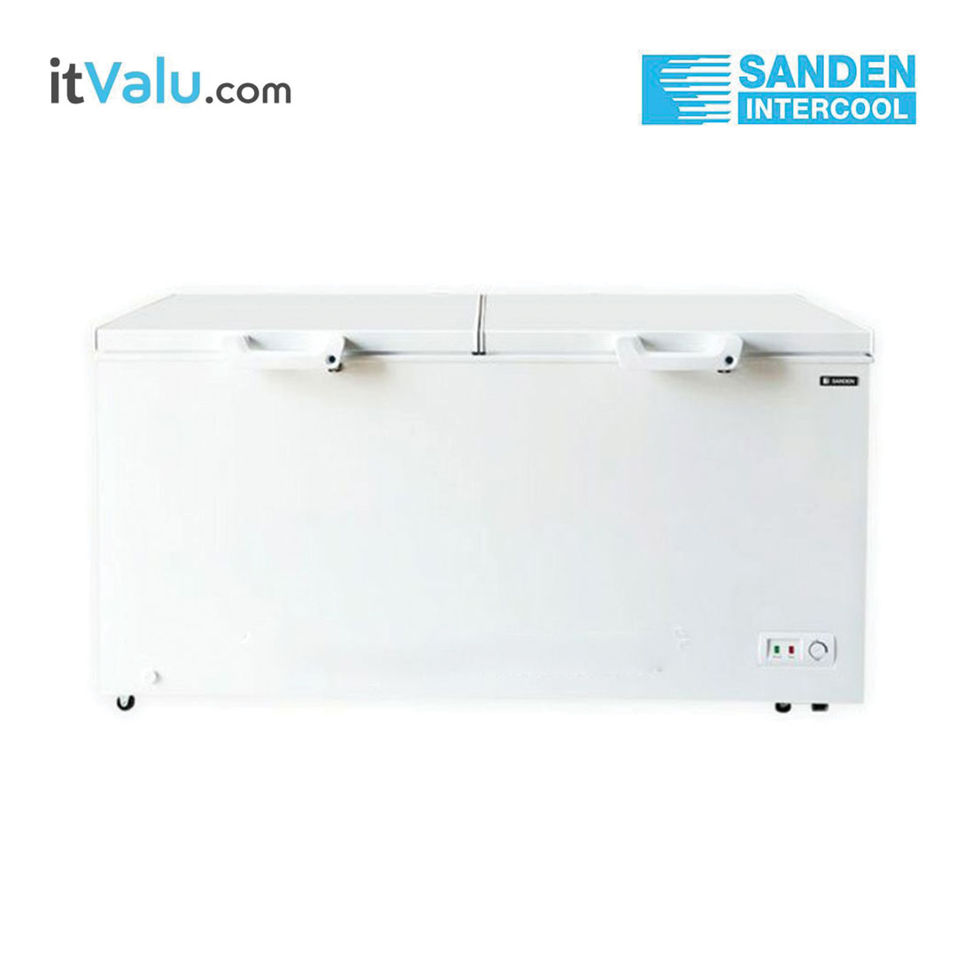 ตู้แช่แข็งฝาทึบ Sanden ฝาทึบโช้คอัพ รุ่น SCF-0615 ความจุรวม 600 ลิตร (21.2 คิว) กว้าง 164 ซม. ลึก 70 ซม. สูง 85 ซม. รับประกันความเย็น 1 ปี รับประกันคอมเพรสเซอร์ 5 ปี