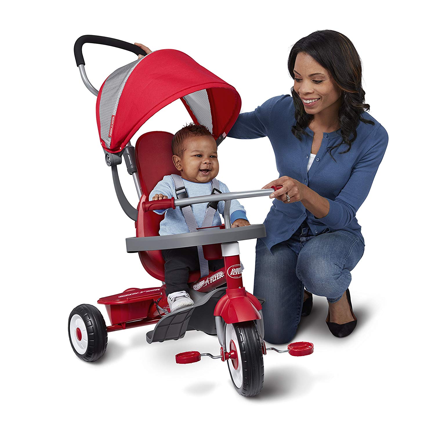 Radio Flyer 4 in 1 Trike, Red จักรยานสามล้อ ใช้ตั้งแต่เด็กเล็กถึงเด็กโต มีที่พักเท้า