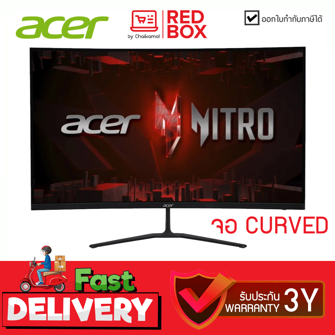 [กดCode SHOCK20 ลด20%] ACER Nitro Gaming Monitor 31.5'' ED320Q X2BMIIPX VA FHD 240Hz AMD FREESYNC PREMIUM