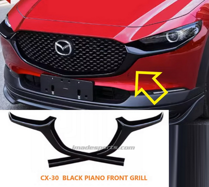 ชุดตกแต่งกระจังหน้า mazda CX-30 Black Piano