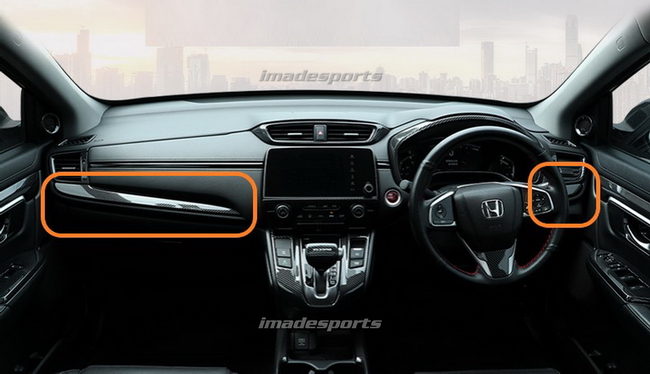 ชุดตกแต่ง Kevlar CRV G5 (Front Console Zone) 2018-2021