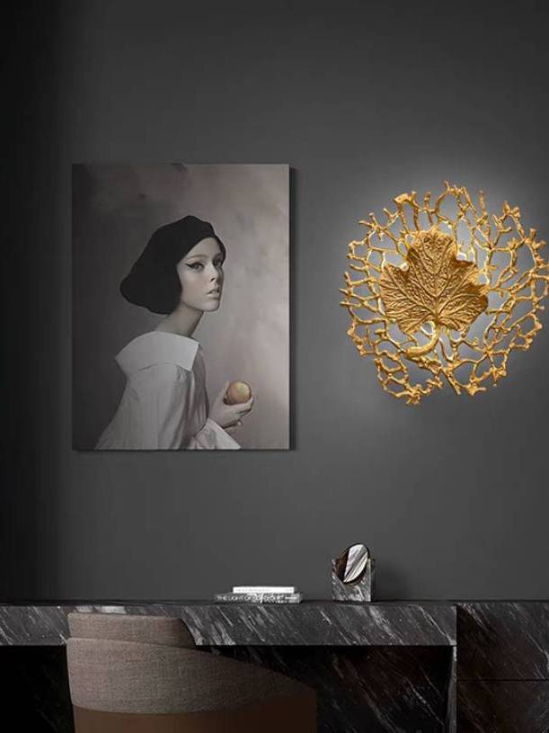 CT223A296 SOTMIA โคมไฟระย้า โคมไฟติดผนัง Light ทรงใบไม้ ทองแดง Copper