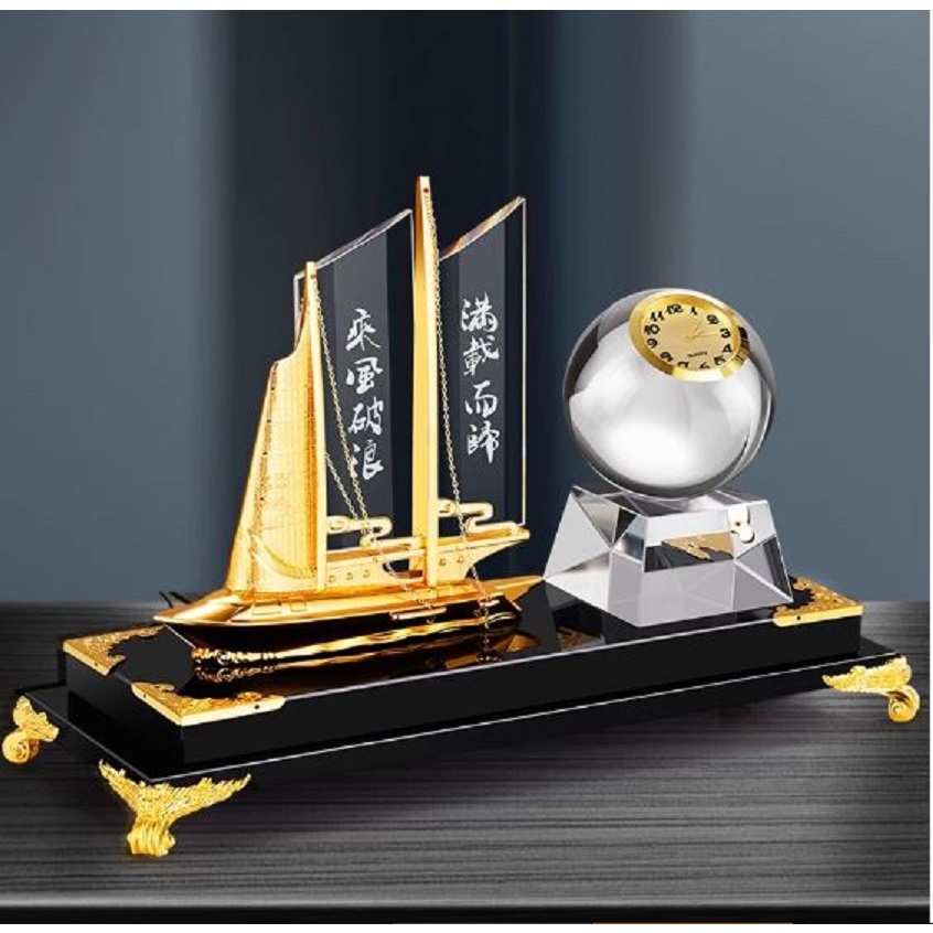 CT029D103 HOMMY ของตั้งโชว์ ของตั้งโต๊ะ เรือใบ ใส่ปากกา นาฬิกาตั้งโต๊ะ