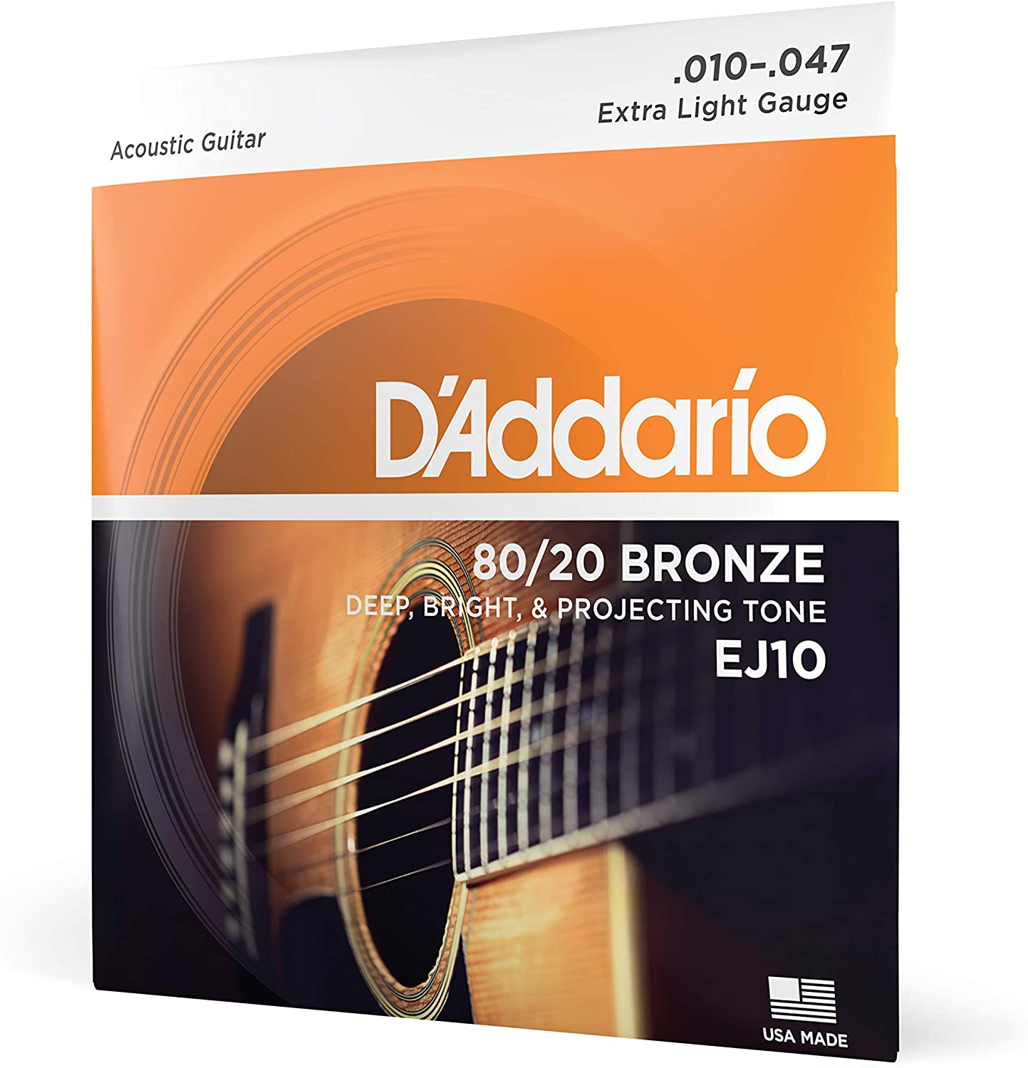 สายกีตาร์โปร่ง D'Addario EJ10 10-47 Extra Light