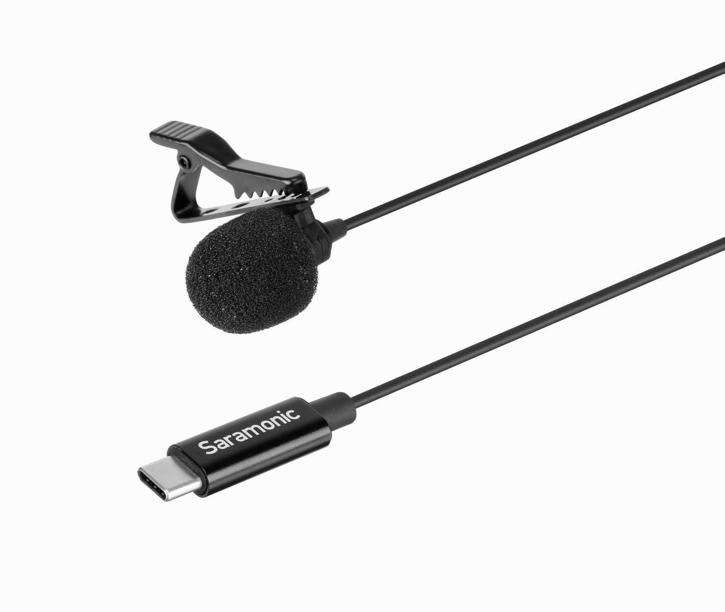 Saramonic LavMicro-U3B ไมโครโฟนแบบสายหนีบปกเสื้อ ความยาว 6 เมตร สำหรับ โทรศัพท์มือถือ Android ผ่านพอร์ต USB Type-C