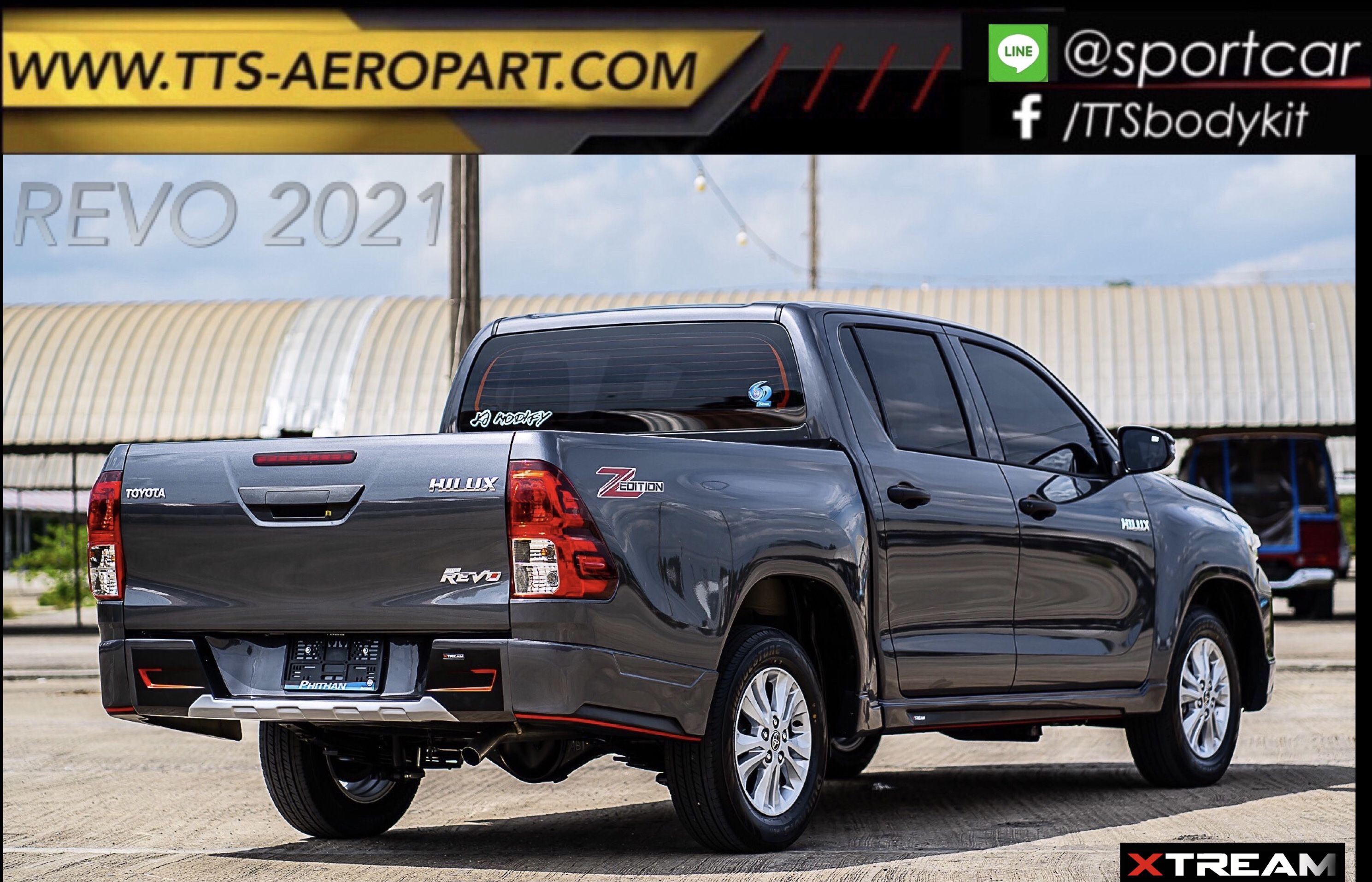 ชุดแต่ง Toyota Revo 2021 2022 X-TREAM Sport, รีโว่ รุ่นตัวเตี้ย สเกิร์ตรอบคัน Toyota Revo แต่งสวย byแต่งรถTTS สำเนา
