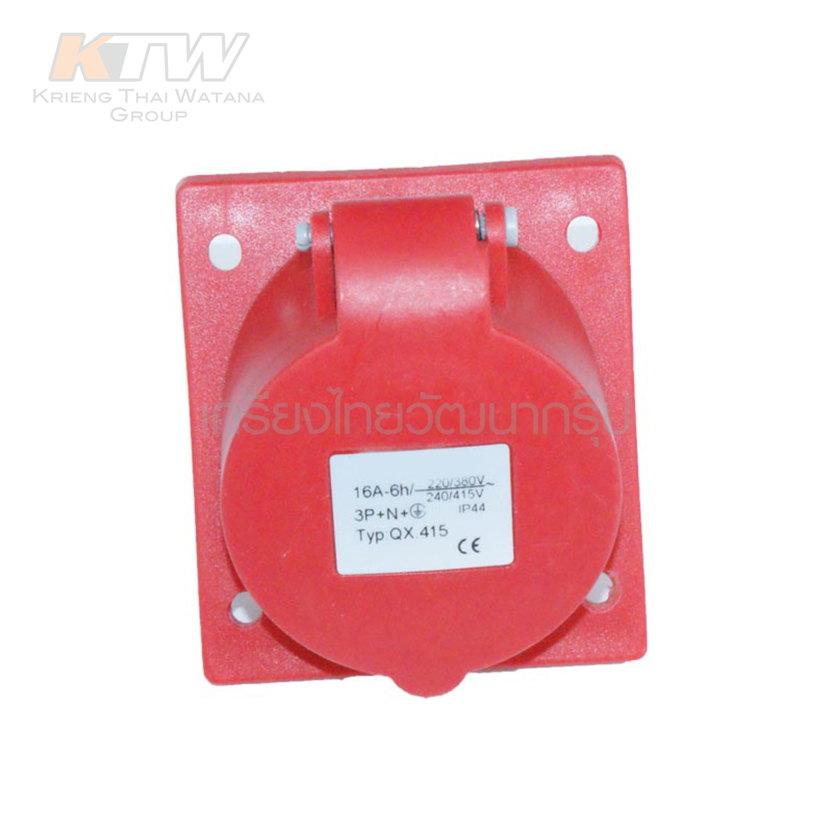 MARATHON ปลั๊กและเต้ารับอุตสาหกรรม เอ็นจิเนียริ่งพลาสติกที่ไม่ลามไฟ แบบ ฝังตรง